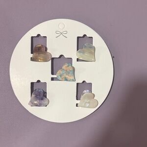 Women’s Hair Clips Heart-Shaped - Multicolor Set of 5